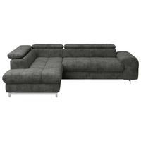 Ecksofa Mit Schlaffunktion Cloud + Anthrazit - Chromfarben/Anthrazit, KONVENTIONELL, Textil (206/257cm) - Livetastic