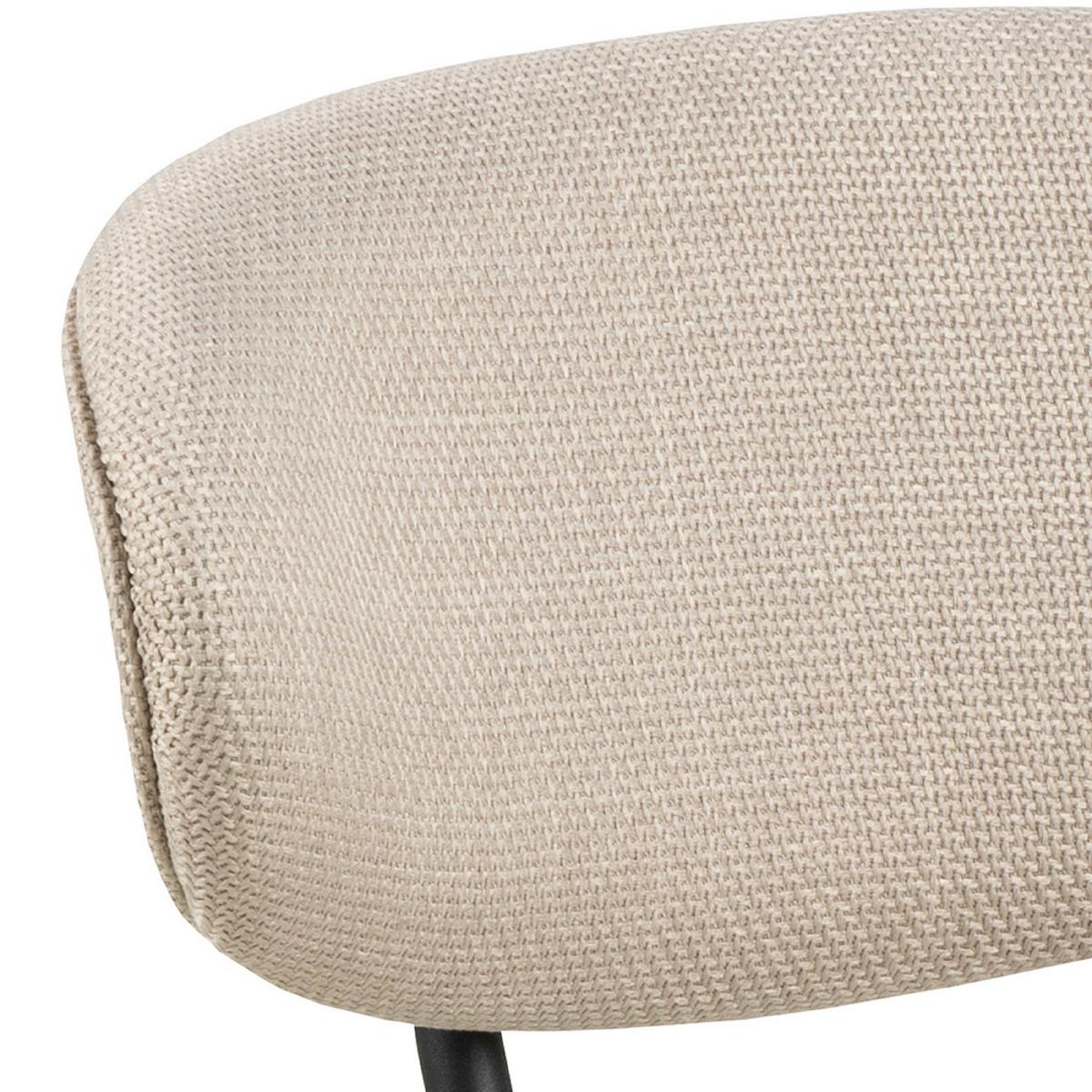 Stolička béžová - čierna/béžová, Design, kov/textil (43,5/78,5/53cm) - MID.YOU