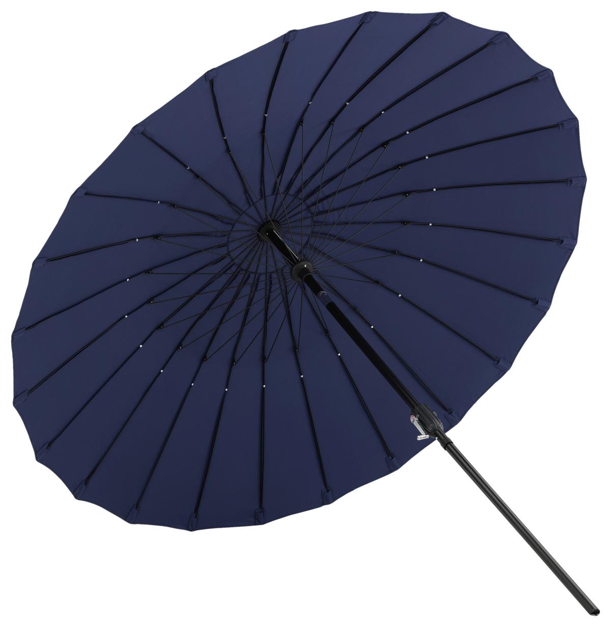 Sonnenschirm Palmetto DM: 270 cm H: 249cm Blau - Blau, KONVENTIONELL (270/270cm) - Gardenson