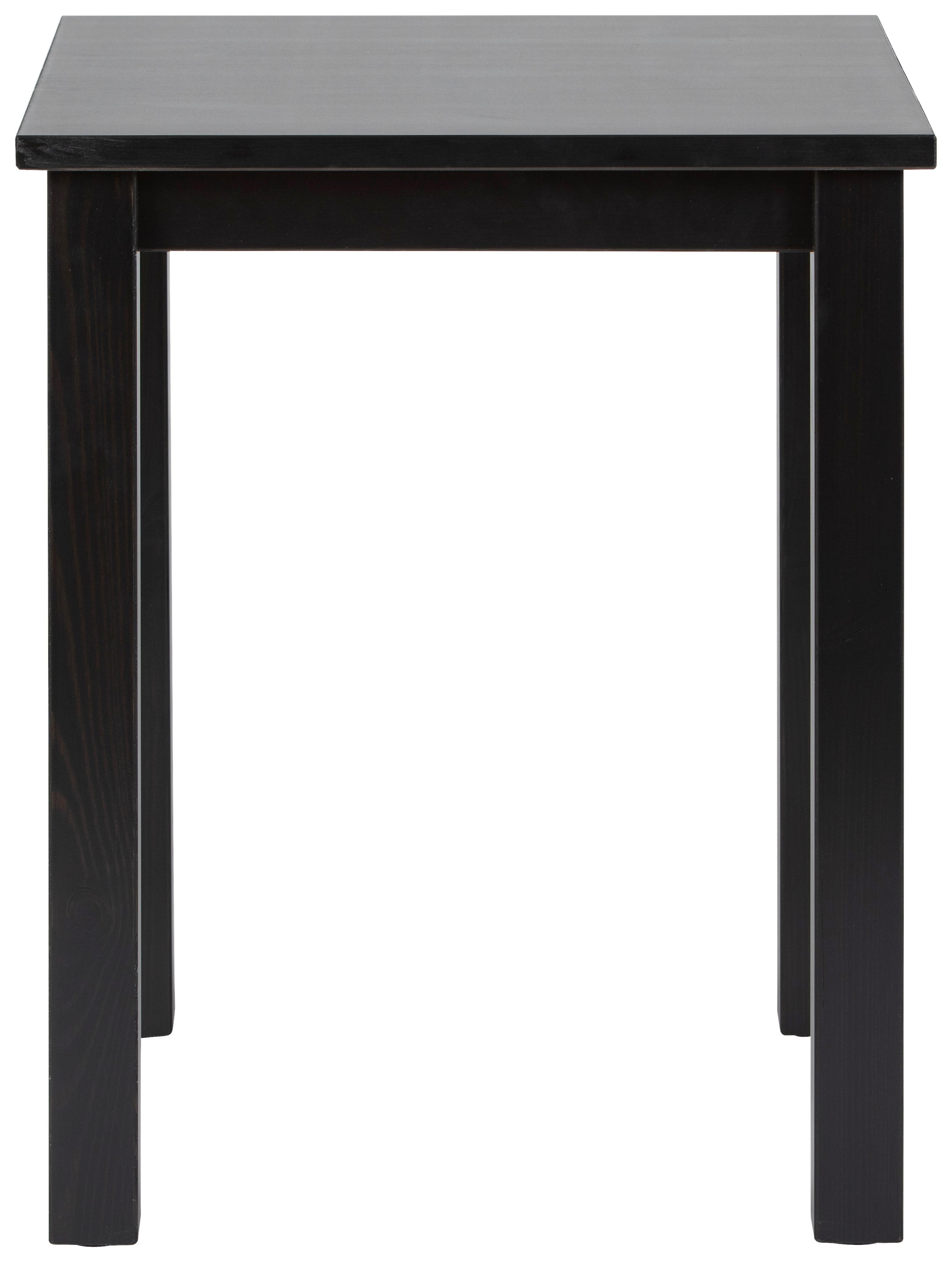Beistelltisch Kiefer Massiv Hiltwin, Schwarz - Schwarz, Basics, Holz (45/45/55cm) - MID.YOU