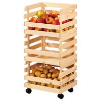 Obstkorb Holz Paul LxBxH: 37x80x30 cm - Naturfarben, Basics, Holz (37/80/30cm) - Kesper