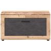 Garderobenbank Luna 2 - Graphitfarben/Schwarz, Design, Holzwerkstoff/Kunststoff (88,9/48/40cm) - MID.YOU