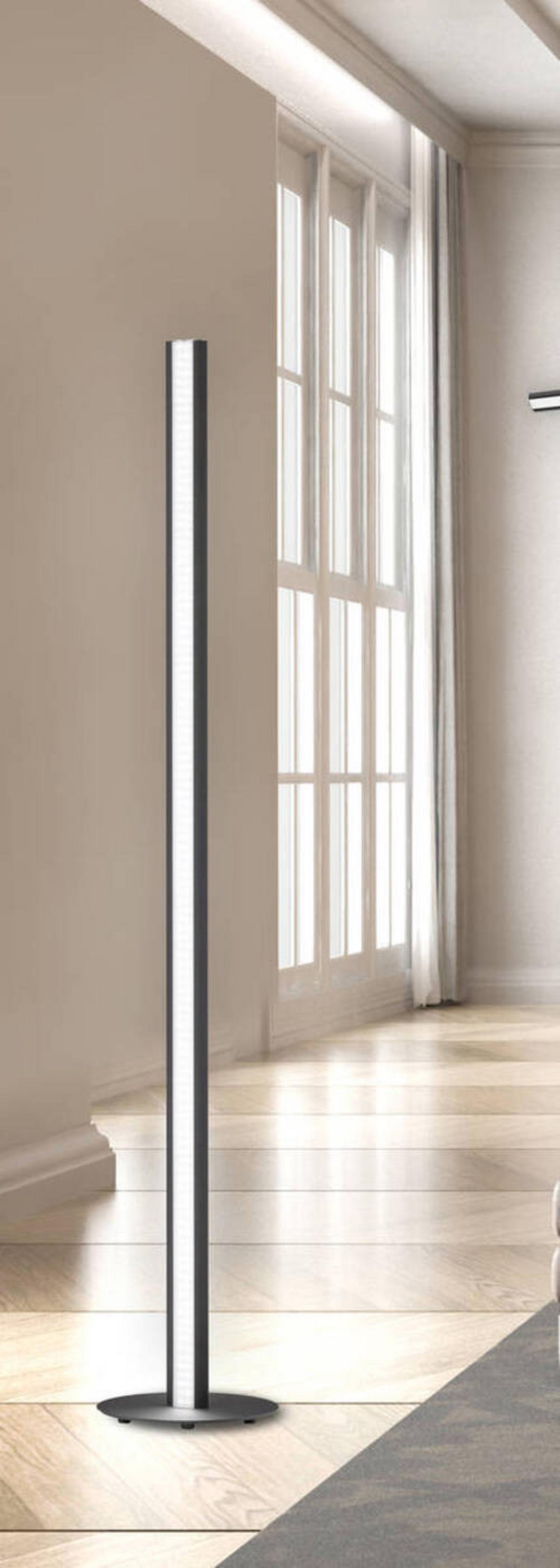 Led-stehleuchte 40296 Beat Tw - Schwarz/Nickelfarben, Design, Metall (10/140cm) - Fischer & Honsel