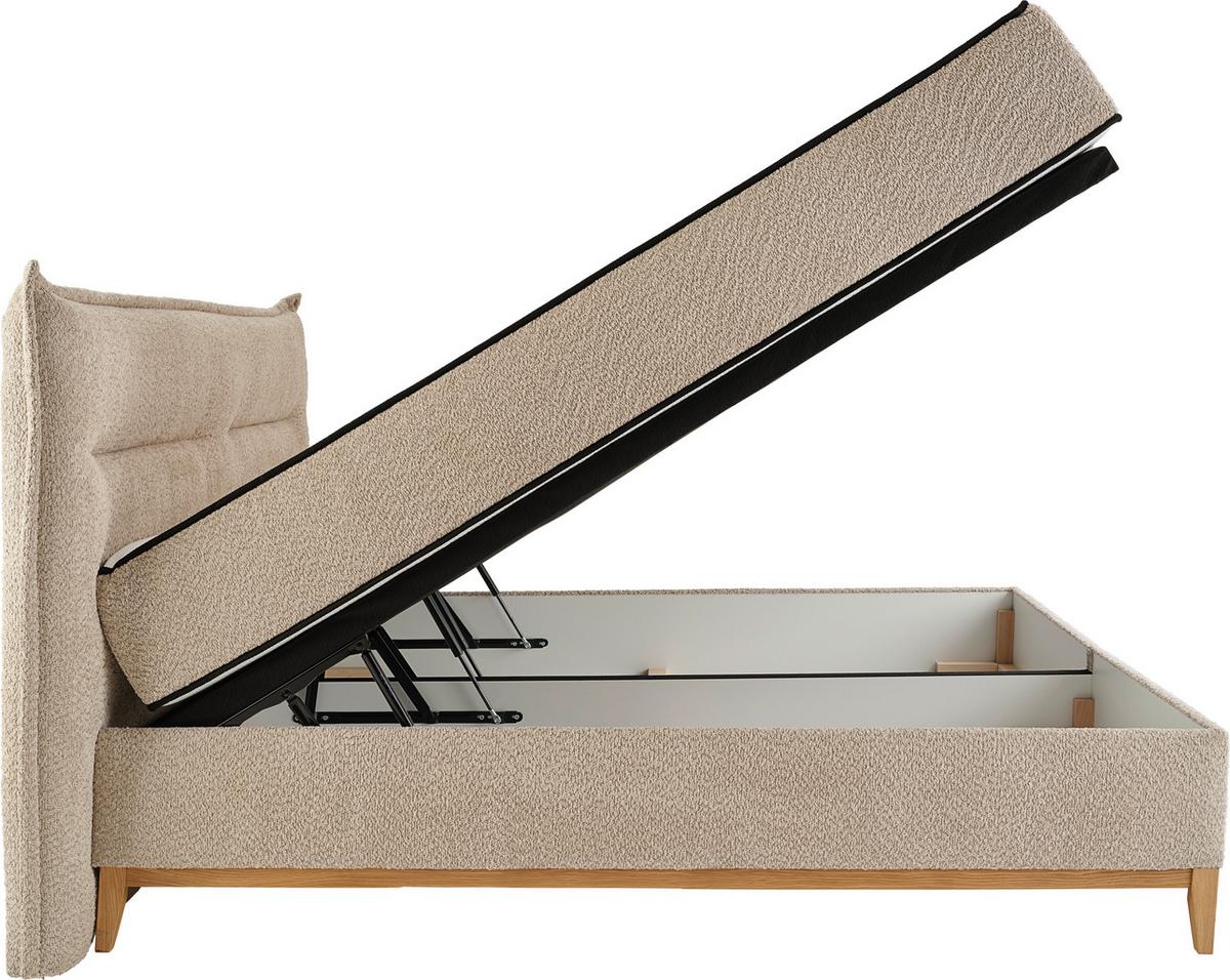 Boxbett Smile inkl. Matratze 160x200 - Creme, KONVENTIONELL, Holz/Holzwerkstoff (160/200cm) - James Wood