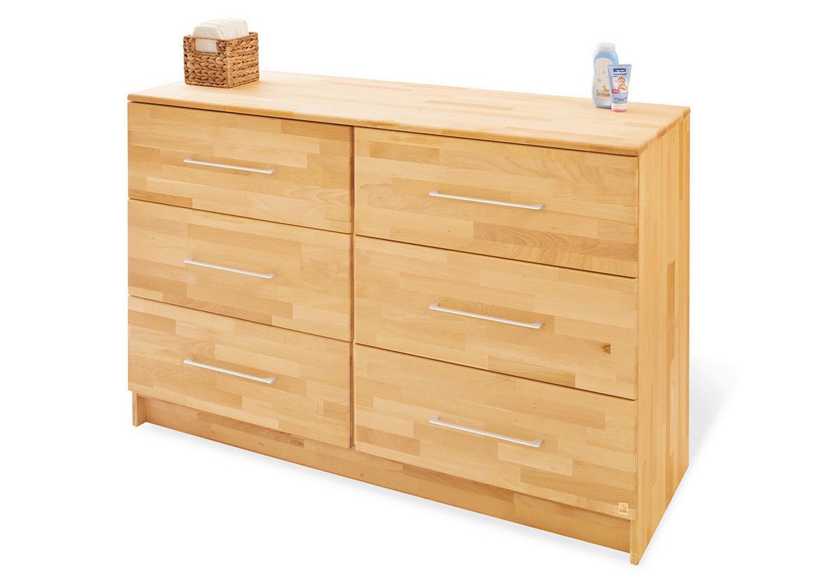Wickelkommode 132174x Natura - Buchefarben, Natur, Holz (140/101/54-78cm) - Pinolino