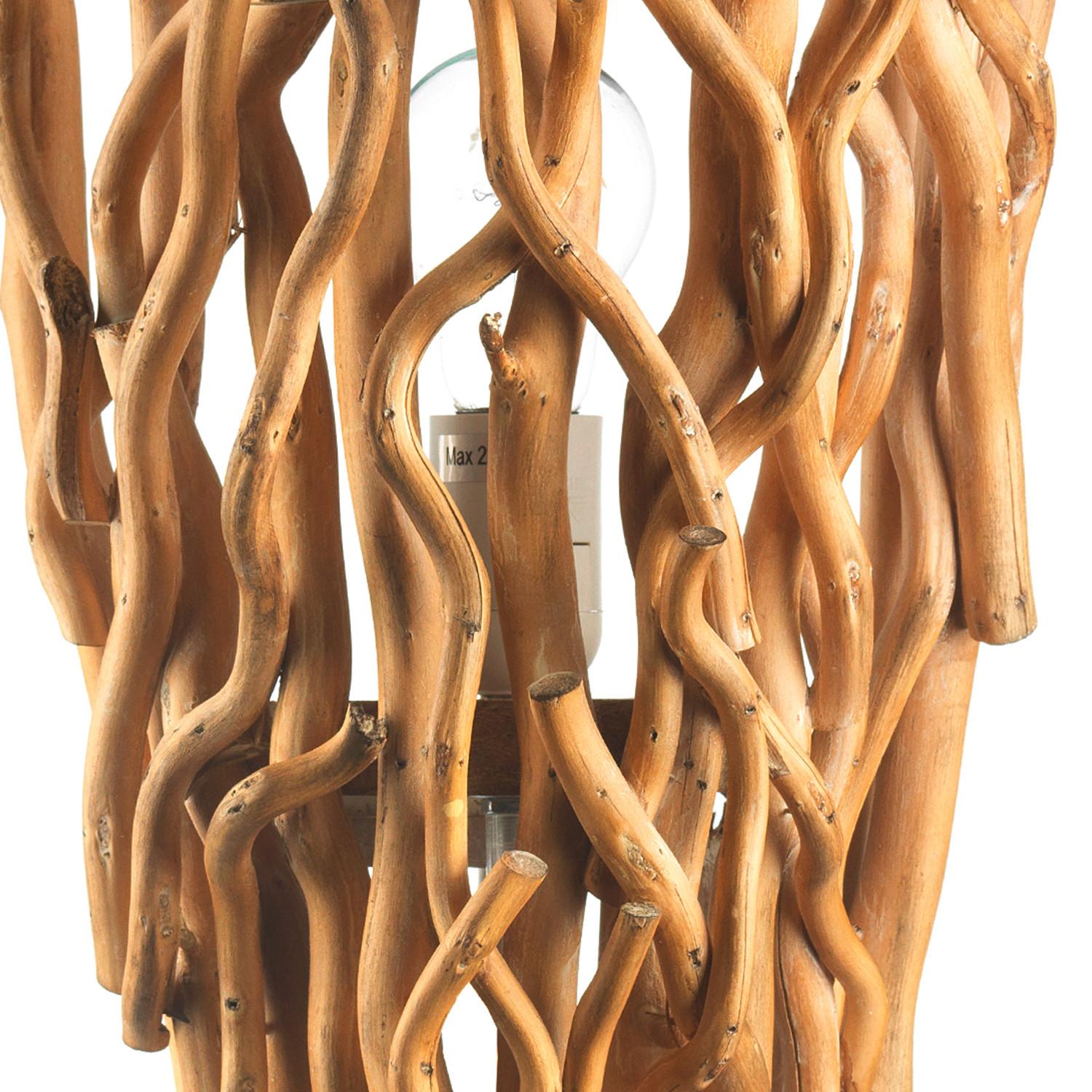 Wandleuchte 4899/Ap - Akaziefarben, Natur, Holz/Metall (24/15/46cm)