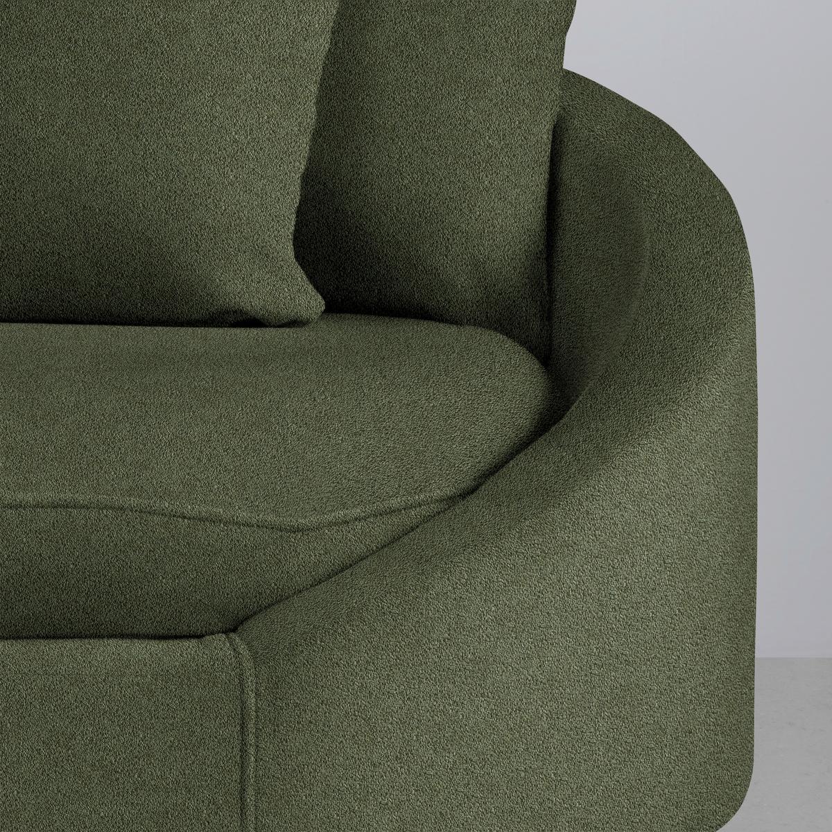 Rohová sedačka AXEL, levá, olivově zelená žinylka - černá/olivově zelená, Moderní, kov/textil (250/291cm) - Mömax
