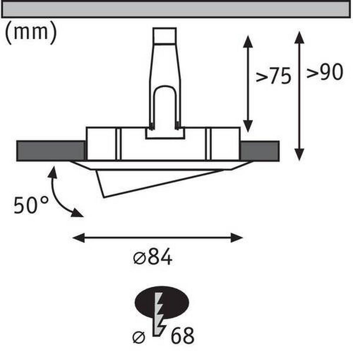 Deckenleuchte Ø 8,4 cm 1-Flammig, Rund - Basics (8,4cm) - Paulmann