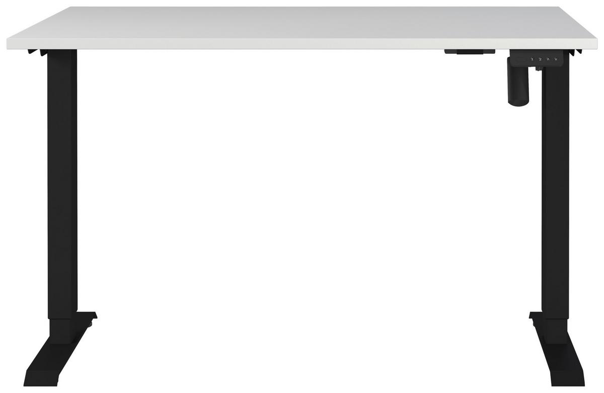 Schreibtisch Profi Grau/Schwarz L: 120cm - Schwarz/Grau, MODERN, Holzwerkstoff/Metall (120/80/71-119cm) - Germania