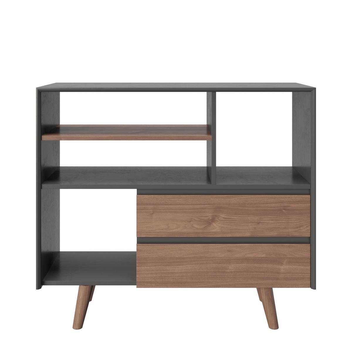 Standregal Mit Laden Victoria 110 Cm Walnussfarben - Walnussfarben, KONVENTIONELL, Holzwerkstoff (110/97,4/38cm) - Playboy
