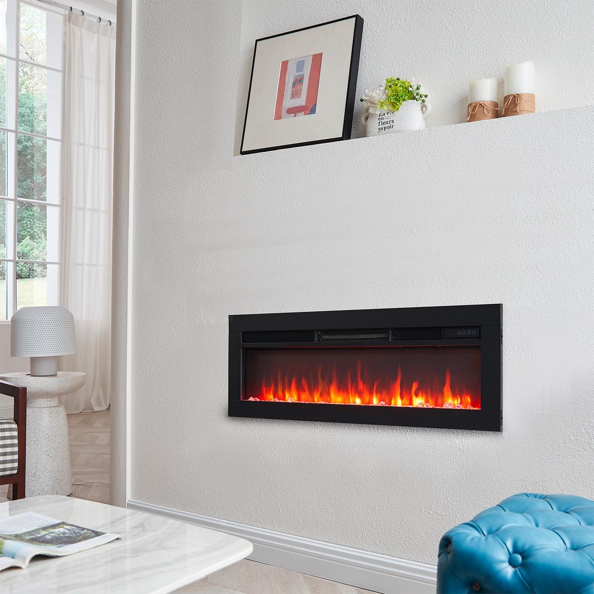 Elektrokamin Agnes 36" - Schwarz, Basics, Metall (92/33/15cm)
