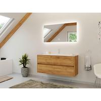 BADEZIMMER Limes, Eichefarben B: 120 cm - Eichefarben/Weiß, Basics, Holzwerkstoff/Stein (120cm) - MID.YOU