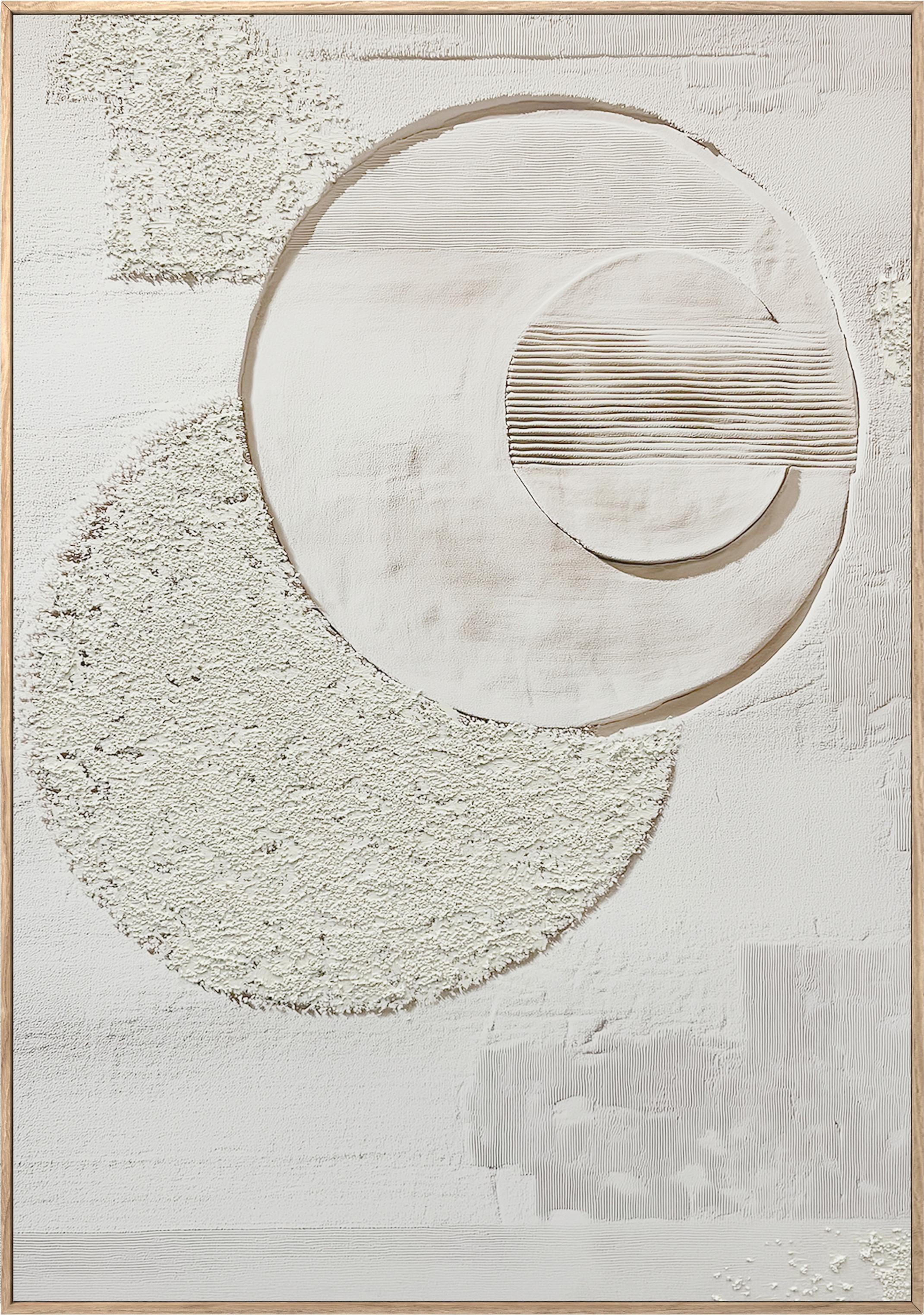 OBRAZ NA PLÁTNE ECLIPSE - béžová, Basics, drevo/textil (70/100cm)