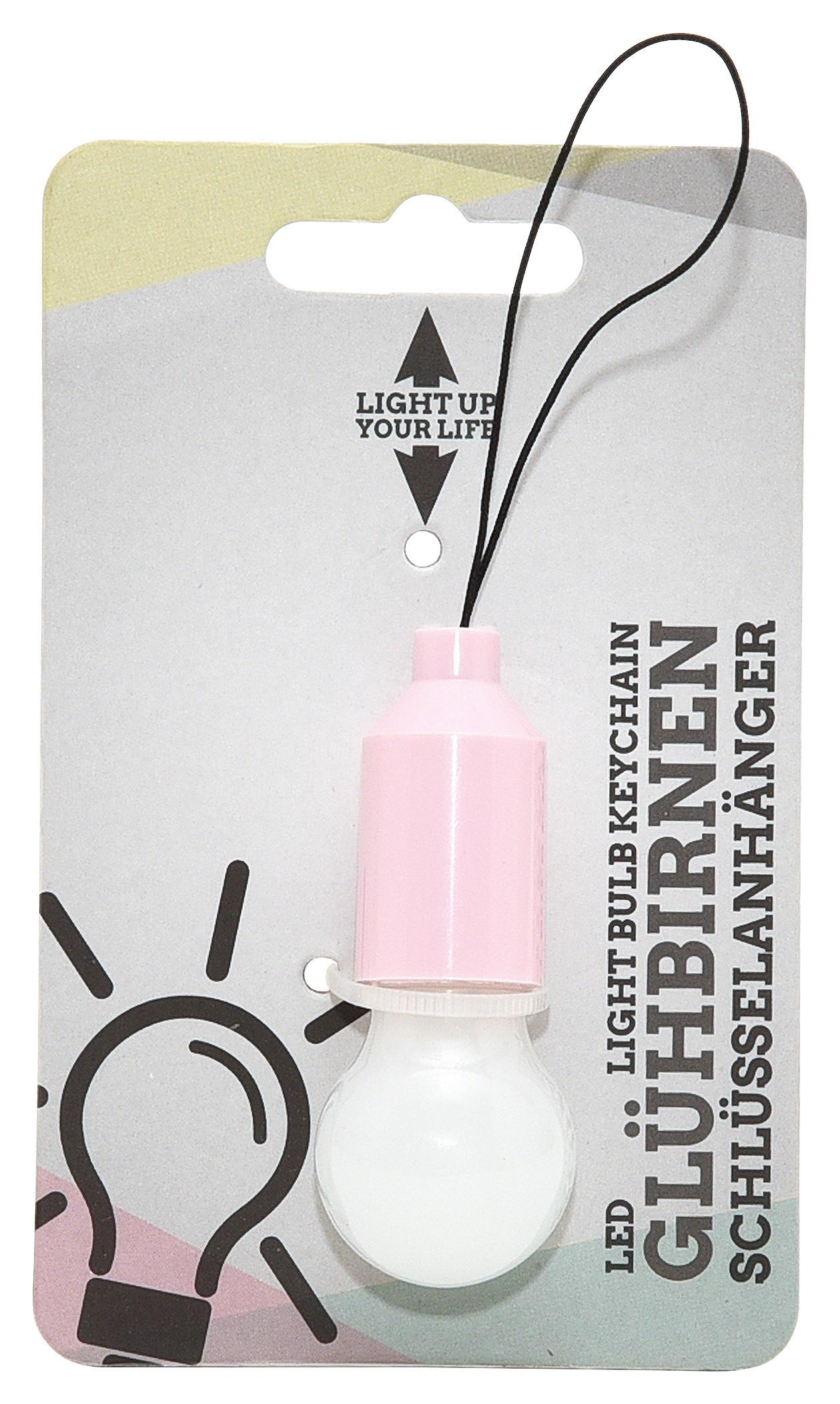 Schlüsselanhänger Mini Glühbirne mit Licht Kunststoff - Kupferfarben, Basics, Kunststoff (2/11cm)