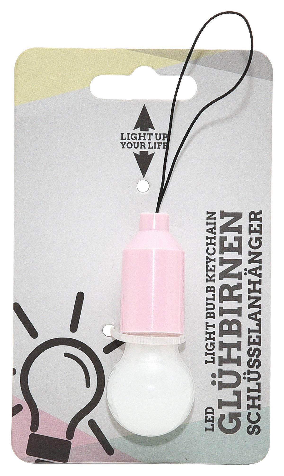 Schlüsselanhänger Mini Glühbirne Mit Licht Kunststoff - Kupferfarben, Basics, Kunststoff (2/11cm)