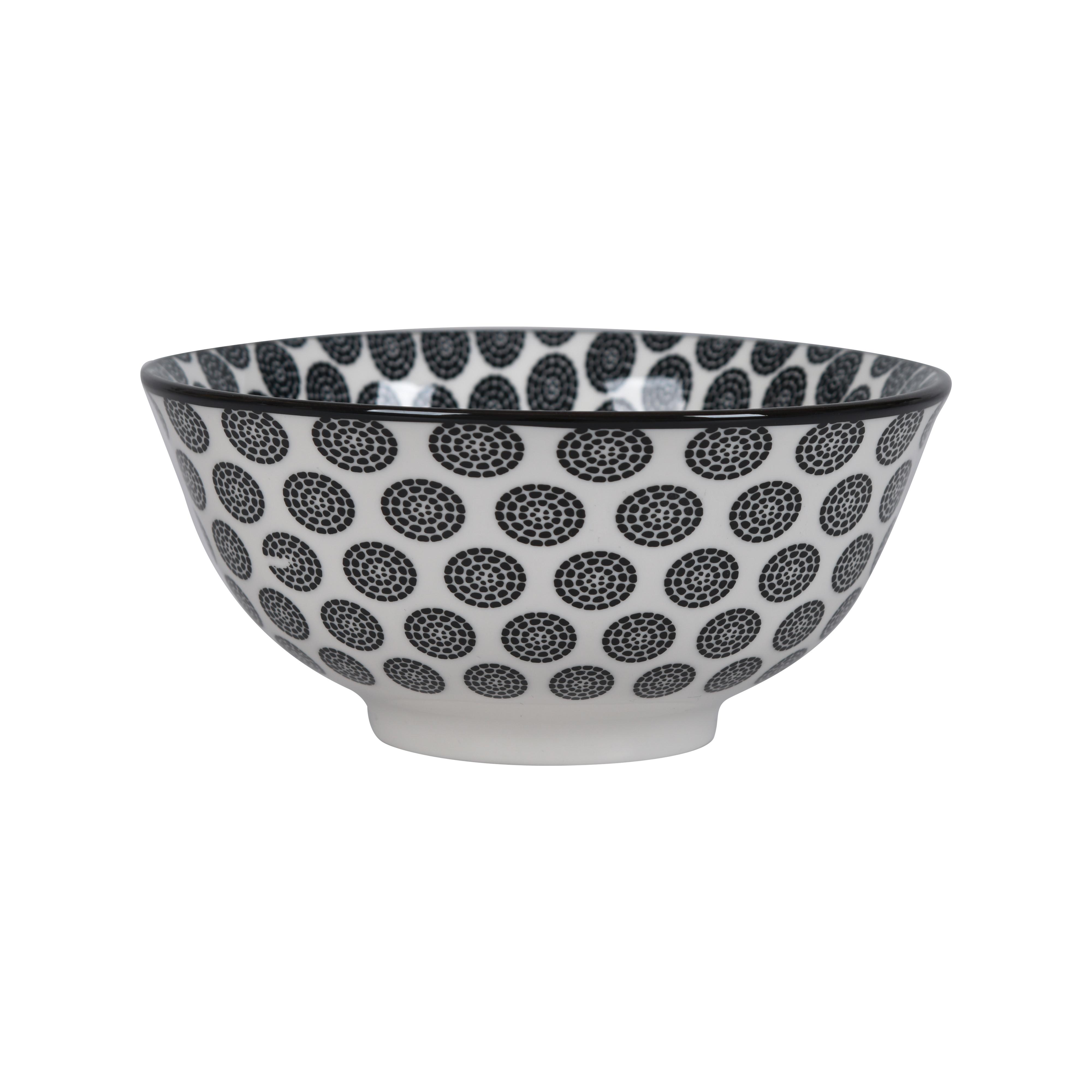 Miska na cerálie SHIVA - bílá/černá, Lifestyle, keramika (15,5/7cm) - Mömax