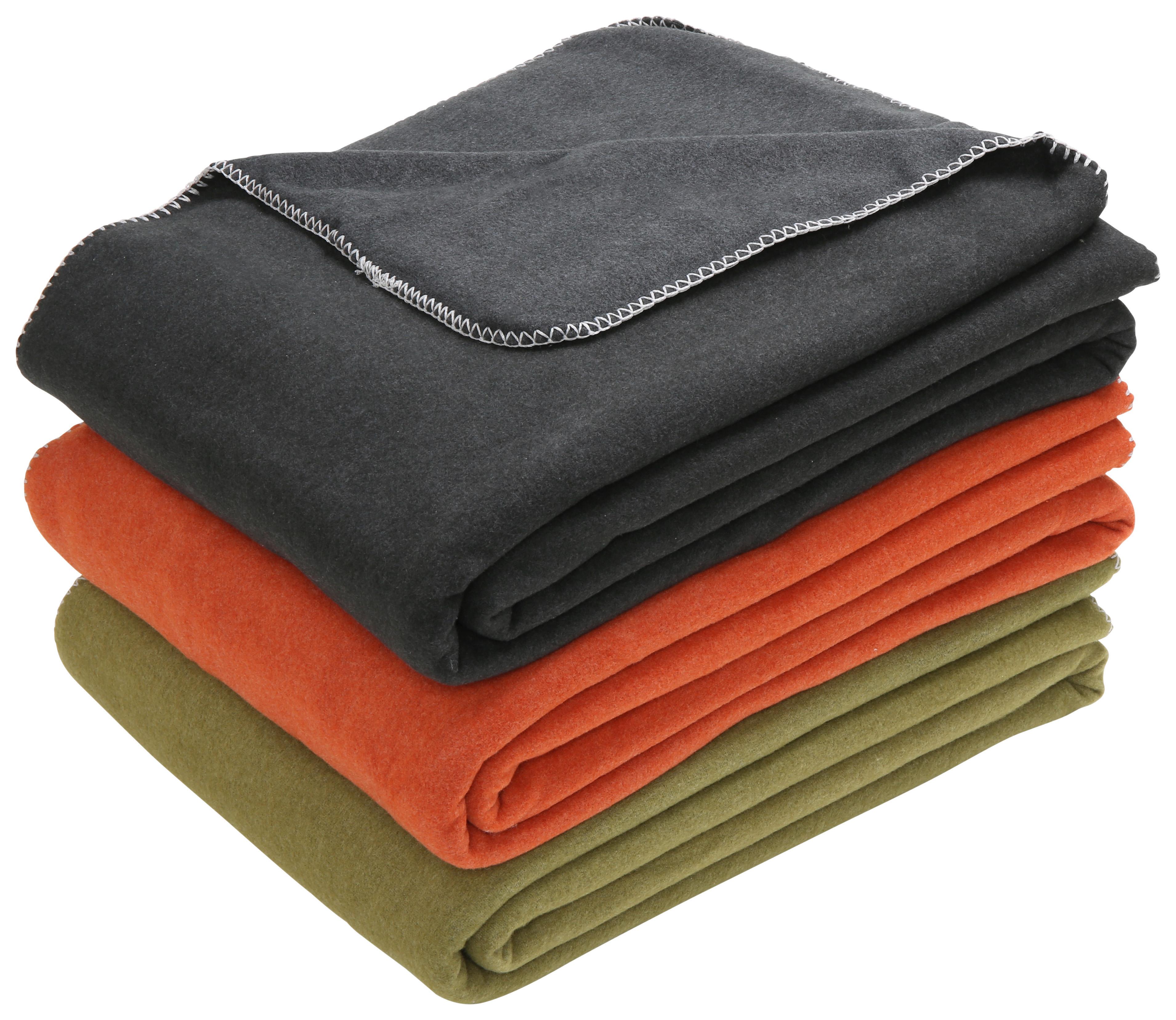 Měkká Deka Fay, 150/200cm, Rezavá - rezavá, Moderní, textil (150/200cm) - Modern Living