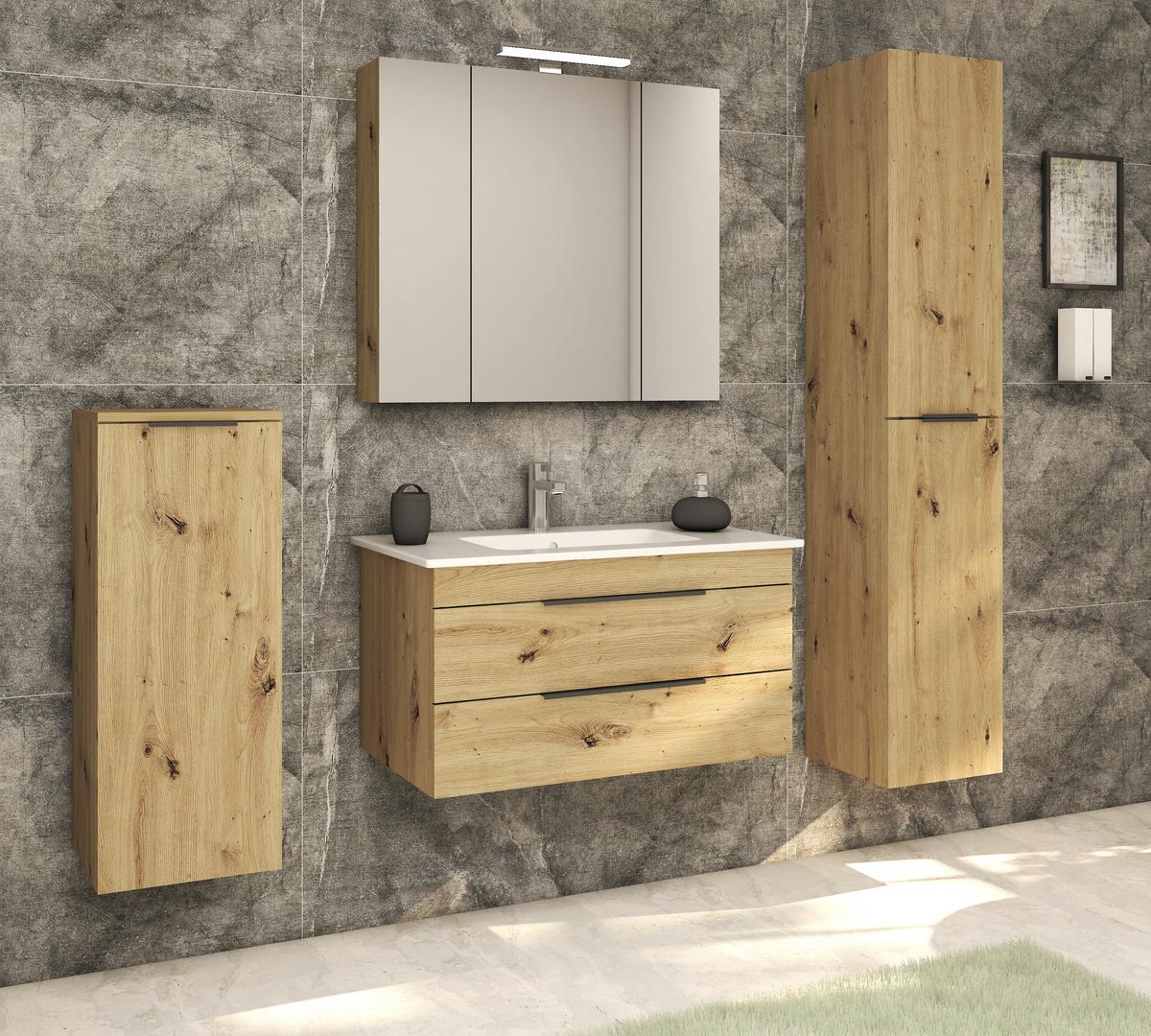 Unterschrank Sana Eiche Artisan Dekor B: 33 cm - Eiche Artisan, MODERN, Holzwerkstoff (33/85/33cm) - Stylife