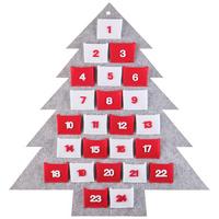 ADVENTSKALENDER VORFREUDE - Rot/Weiß, ROMANTIK / LANDHAUS, Textil (68/73cm) - James Wood