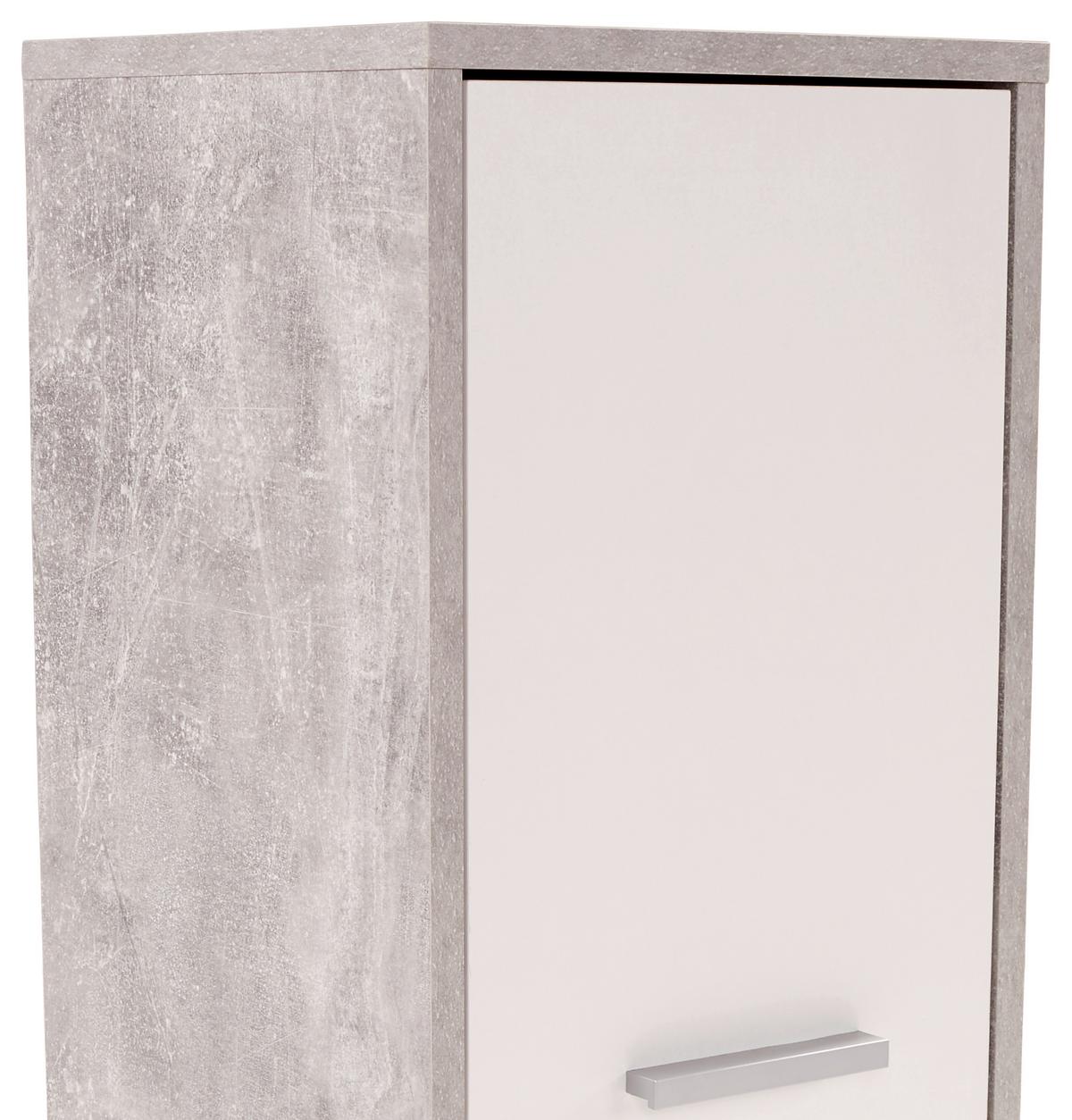 Hängeschrank Attack B: 32cm, Betonoptik/weiß - Hellgrau/Weiß, MODERN, Holzwerkstoff (32/68/28cm)