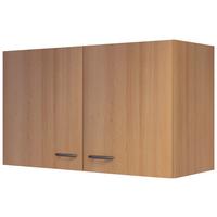 Horní kuchyňská skříňka NANO H100 - barvy buku/barvy nerez oceli, Moderní, kompozitní dřevo/plast (100/54/32cm)