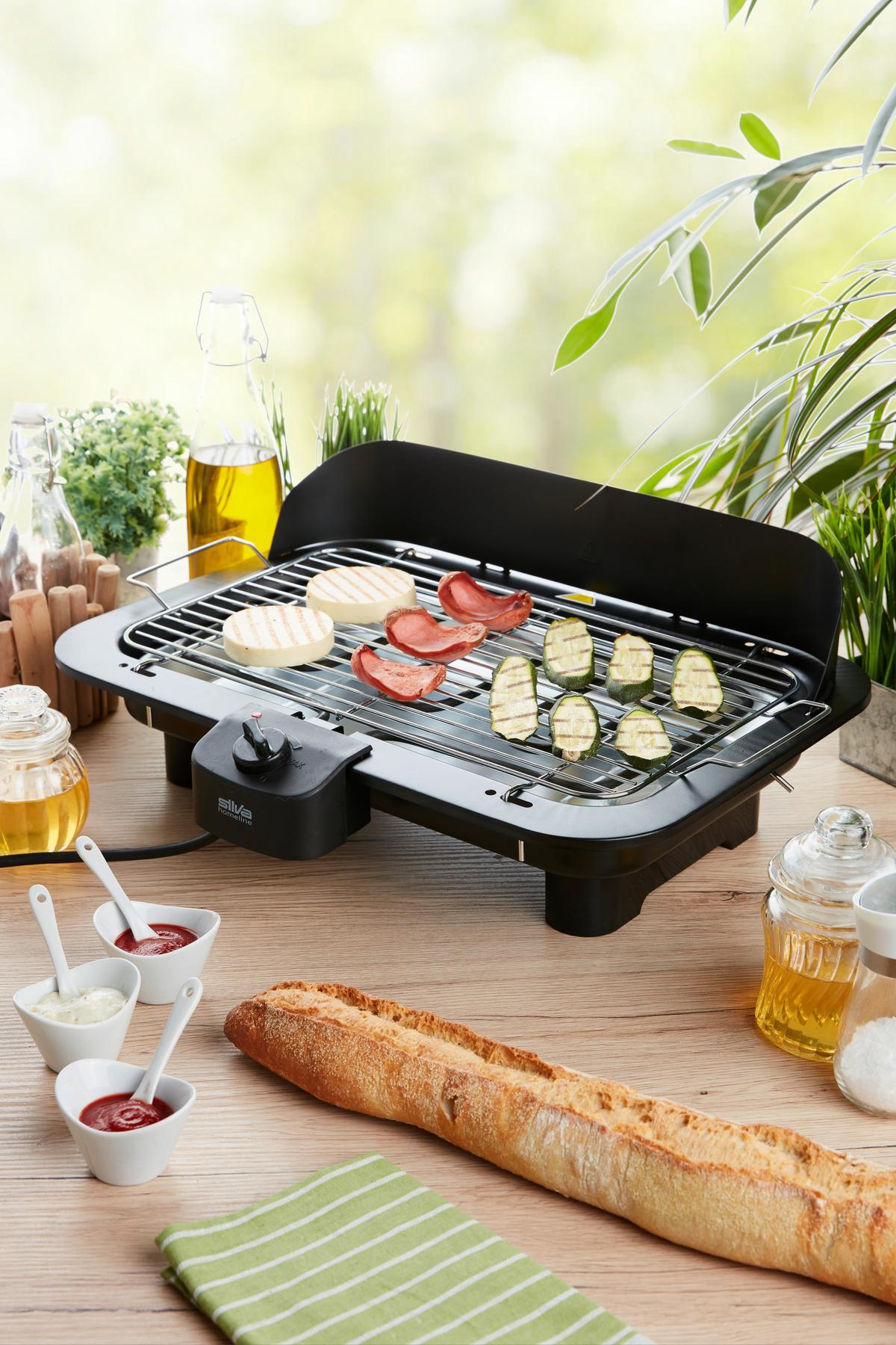Tischgrill Bq153t - Schwarz, KONVENTIONELL, Kunststoff/Metall (44.5/11/31.5cm) - Silva Schneider
