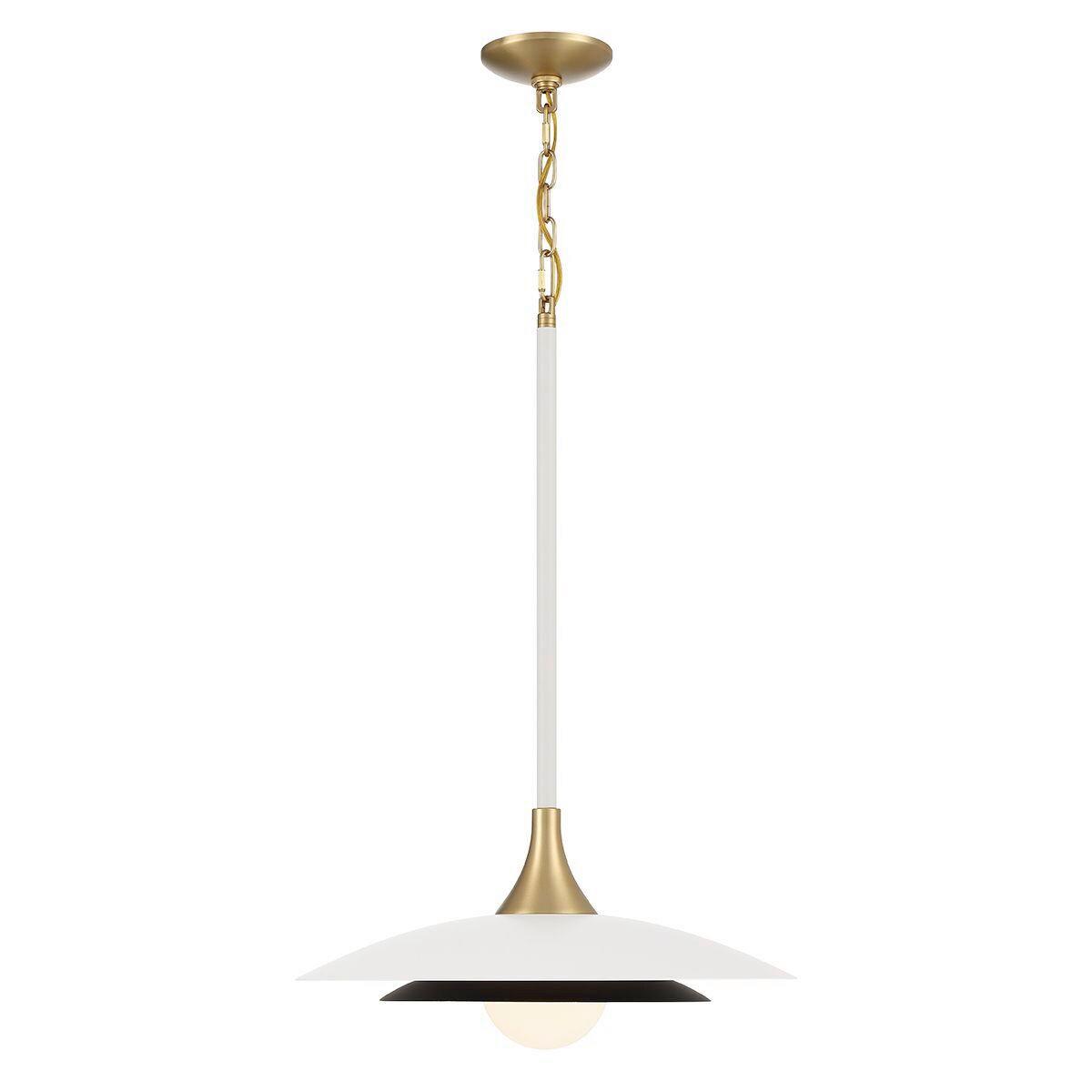 Led Függeszték Qn-Welsh-P-Wht - fehér, Konventionell, üveg/fém (46/75cm) - Elstead Lighting
