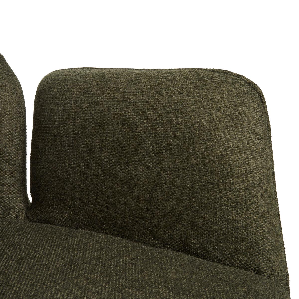 Armlehnstuhl Dalia - Schwarz/Grün, LIFESTYLE, Textil/Metall (59/88/62.5cm) - MID.YOU