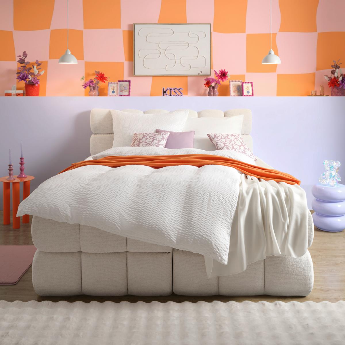 UMELÁ KOŽUŠINA BUBBLE 3 - krémová, Modern, textil (160/230cm) - Mömax
