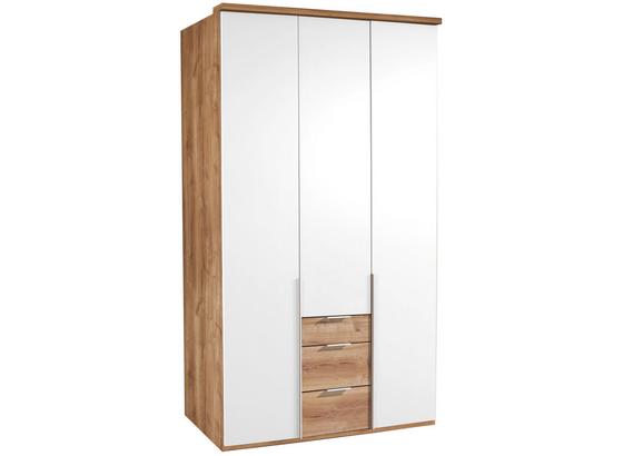 Kleiderschrank New York A - Eichefarben/Weiß, KONVENTIONELL, Holz/Holzwerkstoff (135/236/58cm) - Ombra Kleiderschrank New York A - Eichefarben/Weiß, KONVENTIONELL, Holz/Holzwerkstoff (135/236/58cm) - Ombra