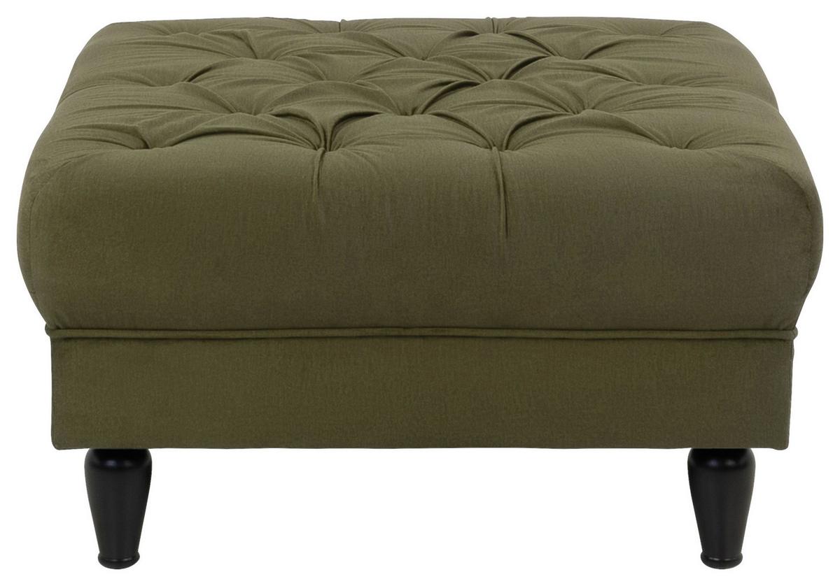 Hocker Cupido - Schwarz/Olivgrün, Design, Textil (82/44/82cm) - MID.YOU