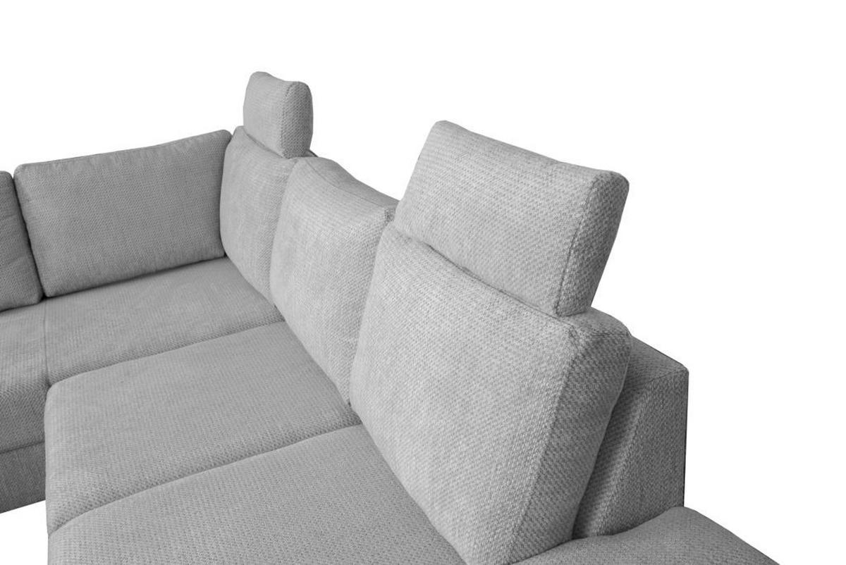 Rohová sedačka SARA L, ľavá, sivočierna - čierna/sivá, Basics, kov/textil (189/250cm) - Ondega