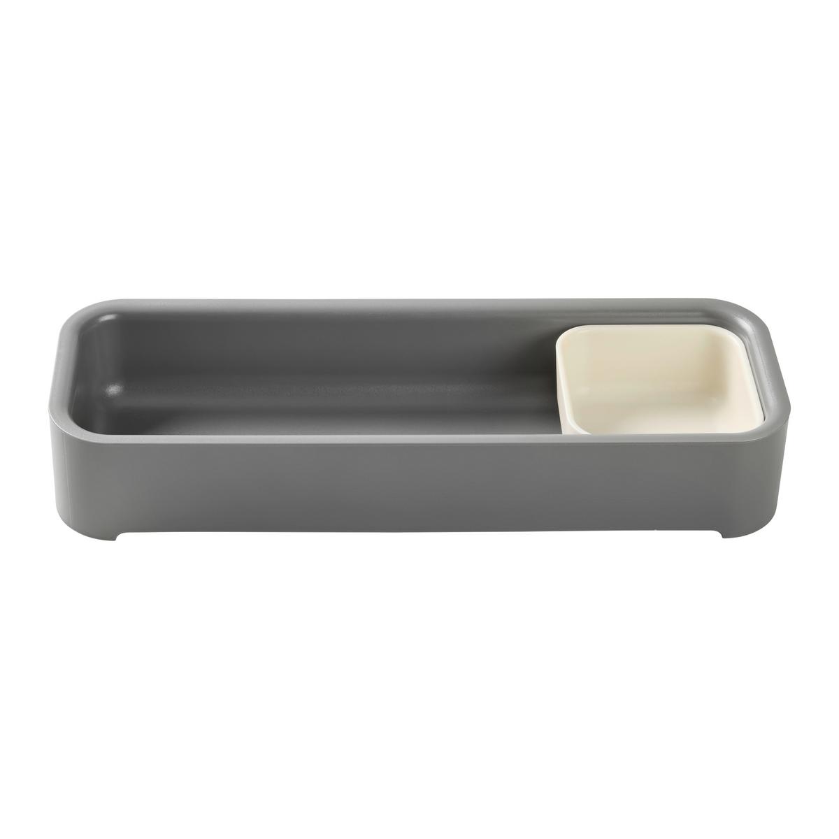 Pŕíborník LIS -EXT- - šedá, Moderní, plast (28,6/9,6/4,8cm) - Mömax