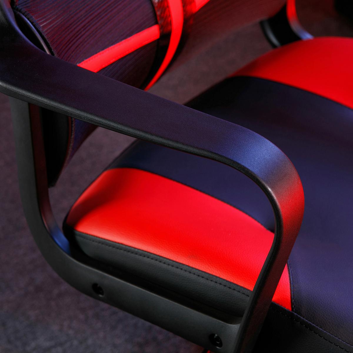 Gaming Stuhl Helix Mit Kissen Rot/schwarz - Rot/Schwarz, MODERN, Kunststoff/Textil (68/112,5/72cm) - X Rocker