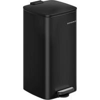 Abfallsammler Schwarz B: 28,5cm - Schwarz, Basics, Kunststoff/Metall (28,5/54,4/34cm)