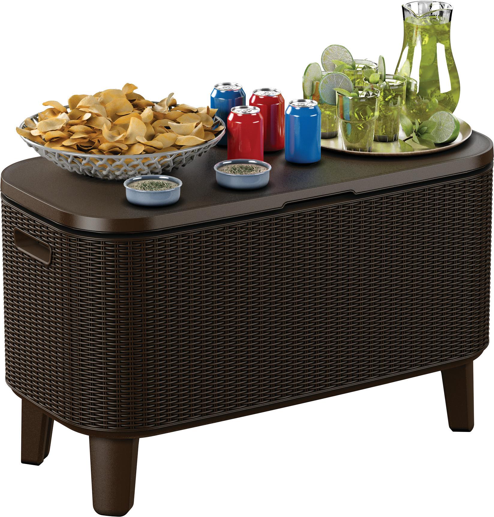 ZÁHRADNÝ BAROVÝ STÔL BEVY COOL BAR - hnedá, Modern, plast (83.5/40.5/52-75cm)