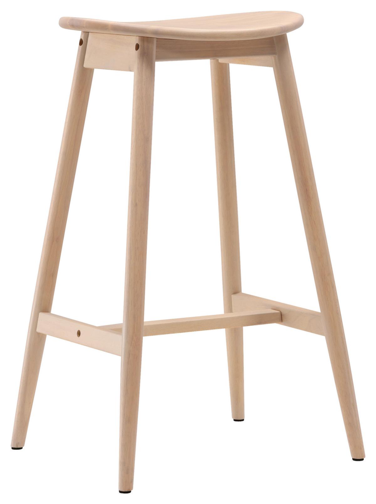 Barhocker Orust - Beige, Design, Holz (43,5/76,5/37cm) - Livetastic