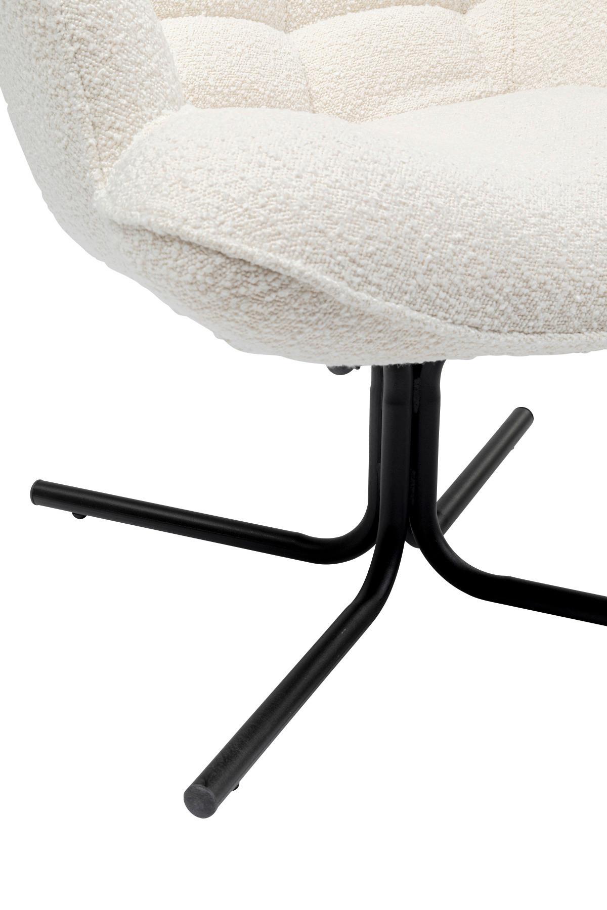 Sessel Oscar Beige B: 82 Cm - Beige/Schwarz, Design, Textil (82/95/73cm) - Kare-Design