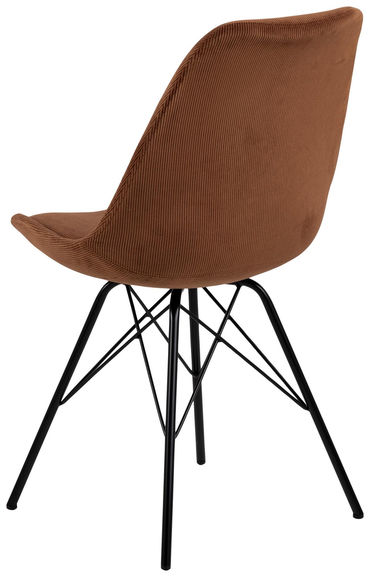 Jedálenská stolička ERIS tehlová kord - čierna/medená, Konventionell, kov/textil (48,5/85,5/54cm) - MID.YOU