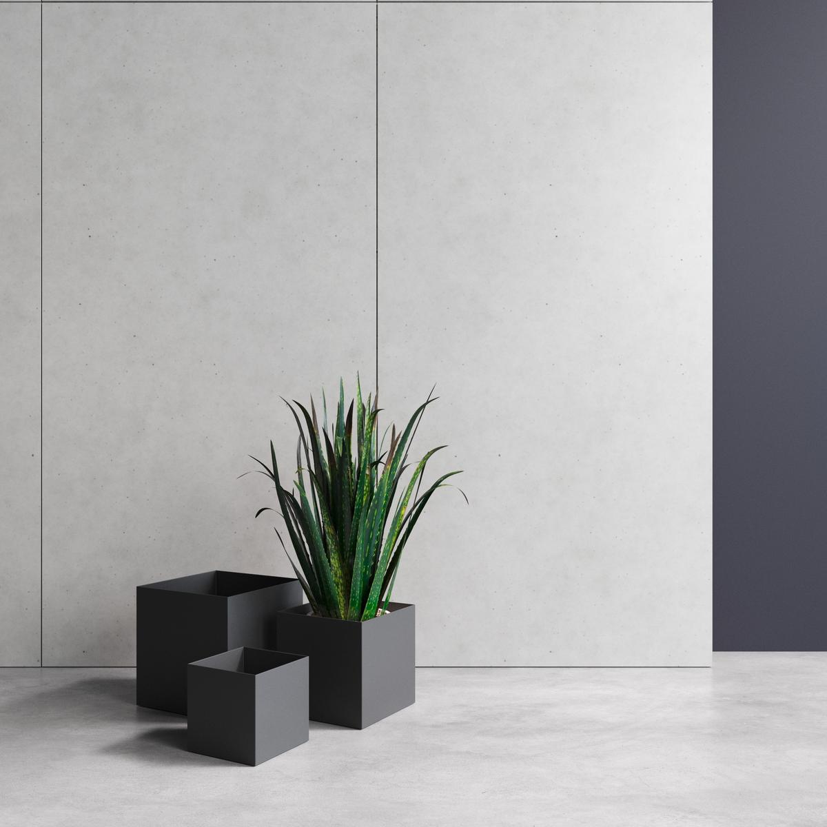 Blumenständer Metall Schwarz BxHxT: 19x19x19 cm - Schwarz, Basics, Metall (19/19/19cm)