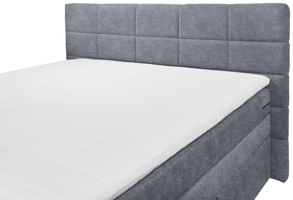 Boxspringbett Mit Topper & Bettkasten 180x200 Tacoma 3 - Anthrazit, KONVENTIONELL, Kunststoff/Textil (180/200cm) - MID.YOU