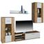 Wohnwand Lido - Eichefarben/Schwarz, MODERN, Glas/Holzwerkstoff (235/190/38cm) Wohnwand Lido - Eichefarben/Schwarz, MODERN, Glas/Holzwerkstoff (235/190/38cm)