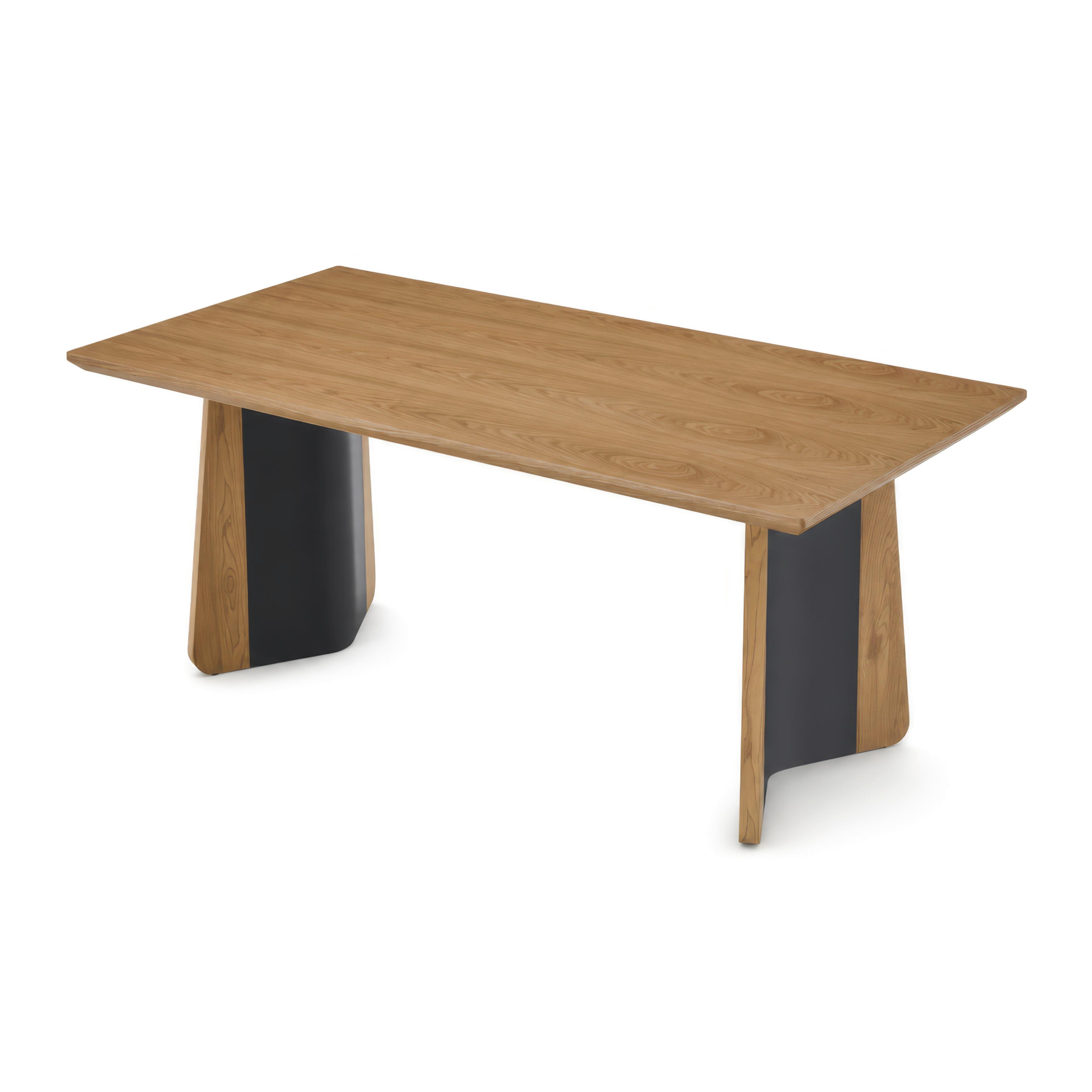 Jedálenský stôl Liva, 180 - čierna/farba jaseňa, Modern, drevo/kompozitné drevo (180/76/90cm) - Bessagi Home