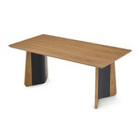 Jídelní stůl Liva, 180 - černá/barvy jasanu, Moderní, dřevo/kompozitní dřevo (180/76/90cm) - Bessagi Home