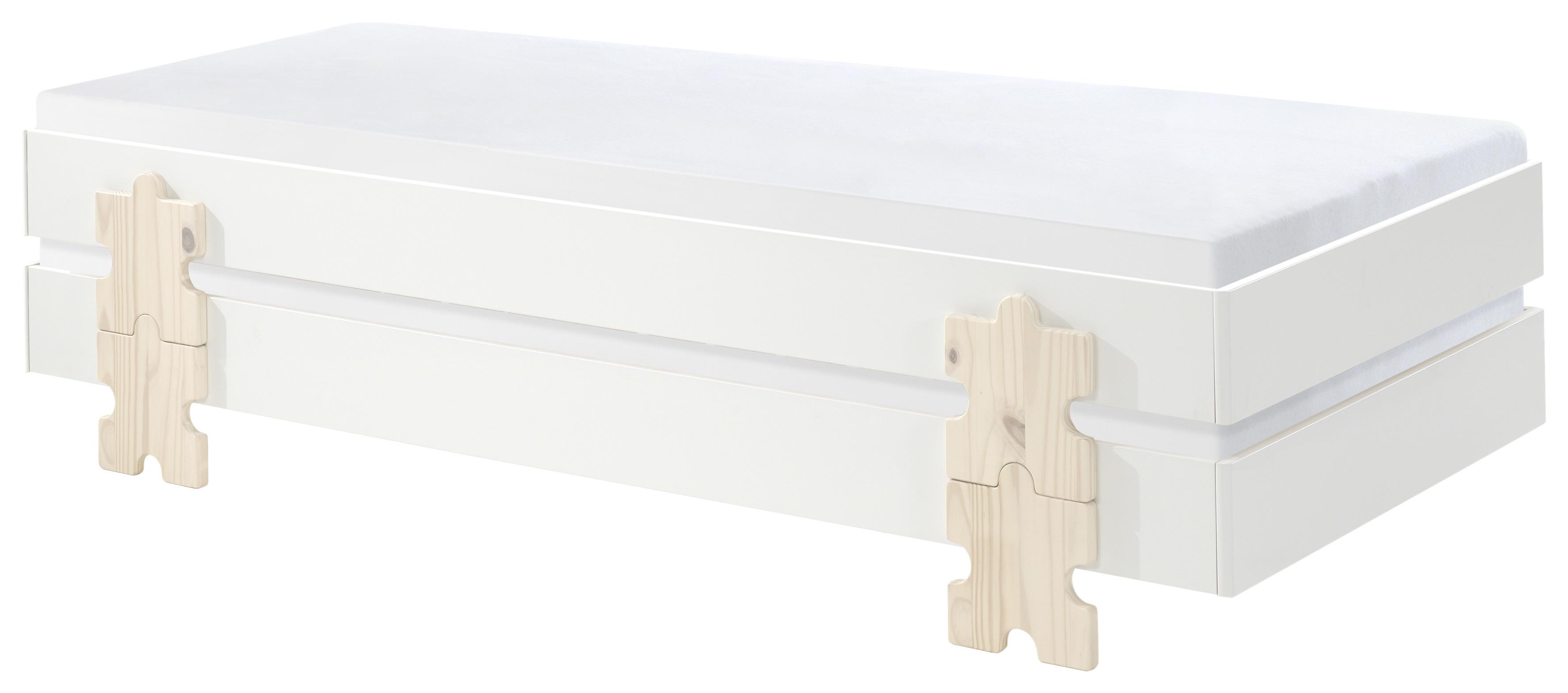 Stohovatelná Postel Modulo Bílá - barvy borovice/bílá, Moderní, dřevo/kompozitní dřevo (90/200cm) - MID.YOU