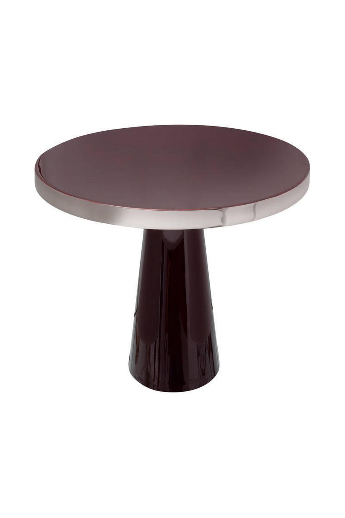 Beistelltisch Art Deco Silberfarben/Beere - Beere/Silberfarben, Trend, Metall (51/51/47cm) - Kayoom