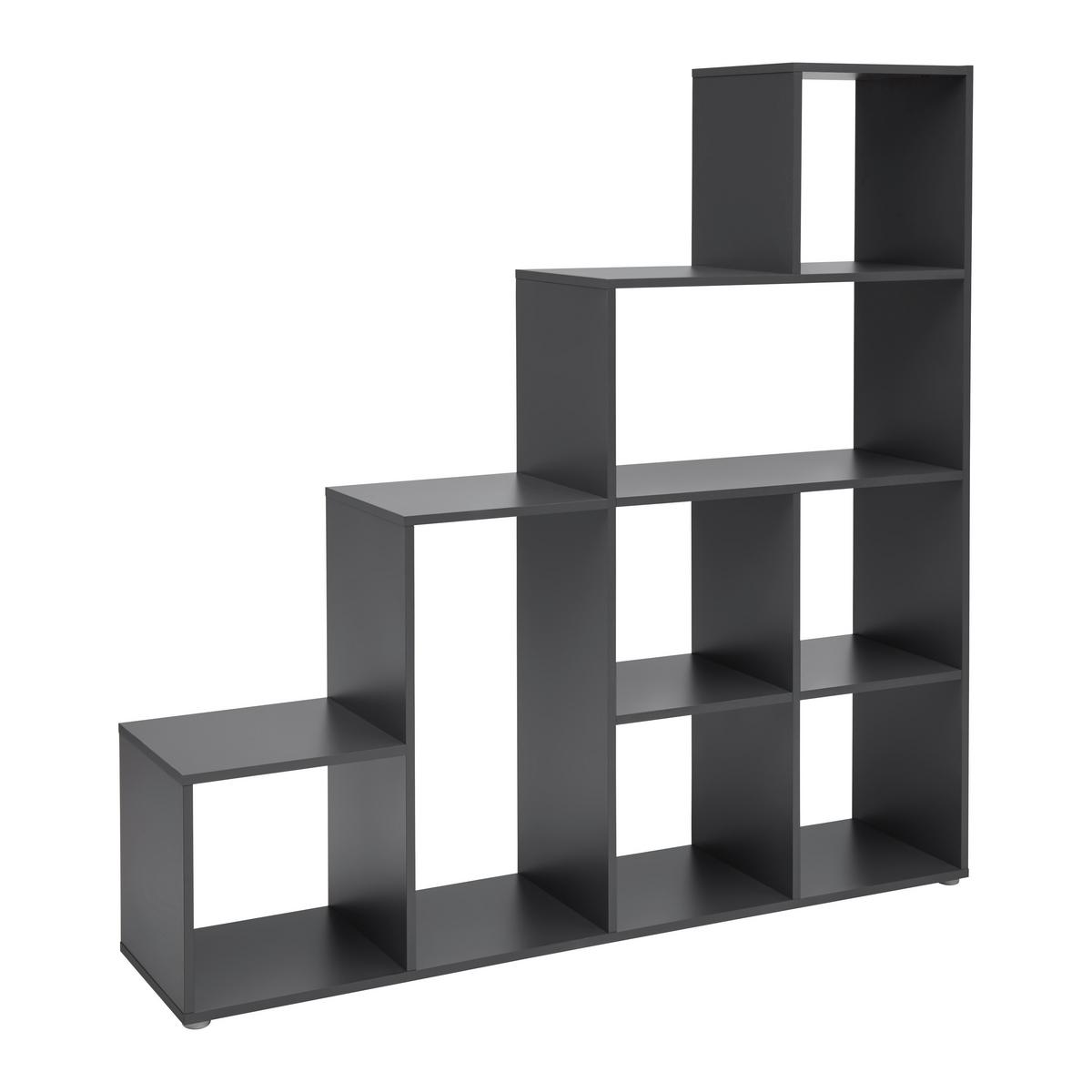 REGÁL CASSA 2 -EXKLUSIV- - antracitová, Konvenční, kompozitní dřevo (148/150/35cm) - Mömax