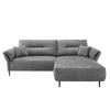 Ecksofa Piatelli Grau S: 269x172 cm - Schwarz/Grau, MODERN, Textil (269/172cm) - MID.YOU