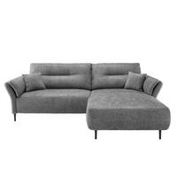 Ecksofa Piatelli Grau S: 269x172 Cm - Schwarz/Grau, MODERN, Textil (269/172cm) - MID.YOU
