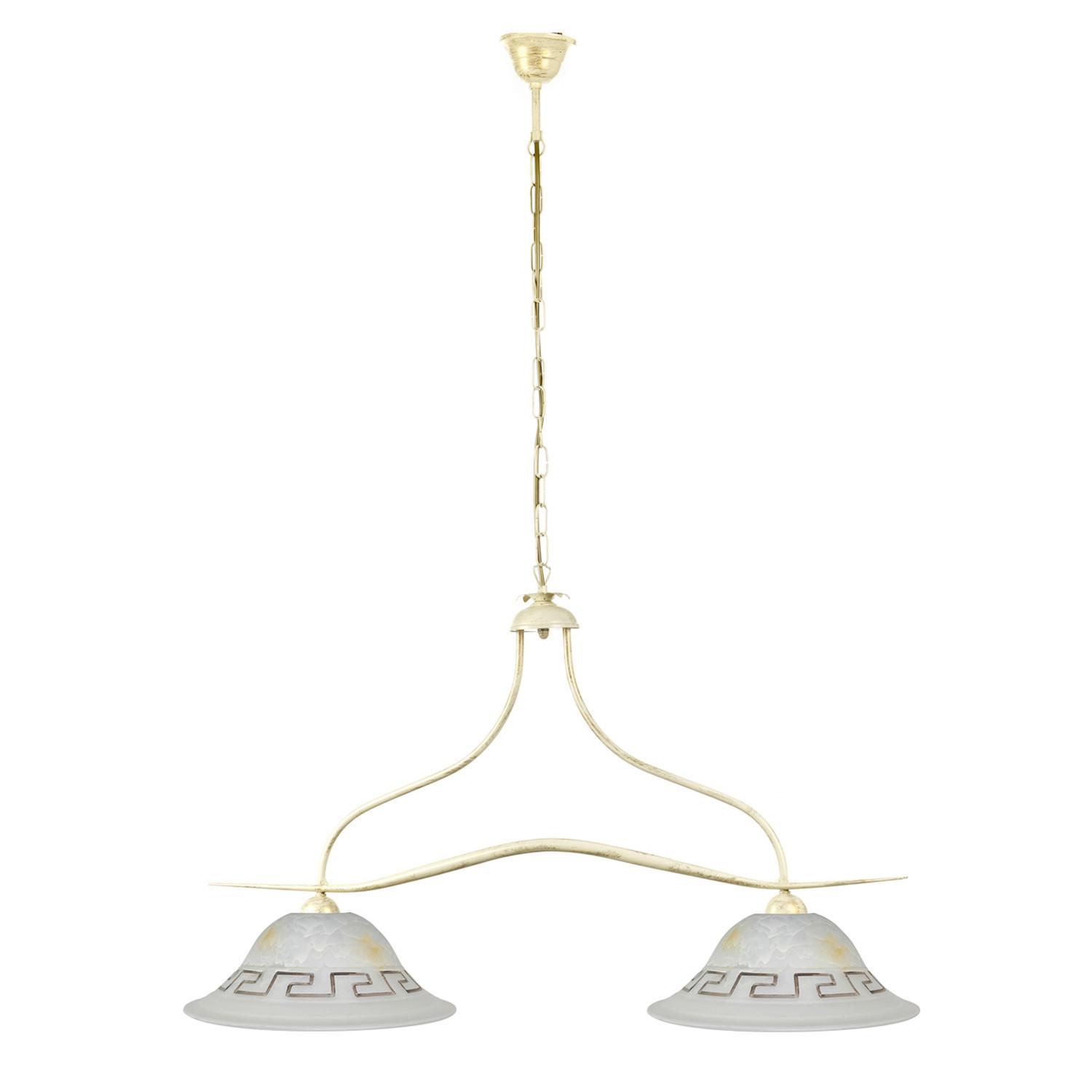 Hängeleuchte Corinne Weiß L: 85 cm - Weiß, KONVENTIONELL, Metall (85/30/110cm)